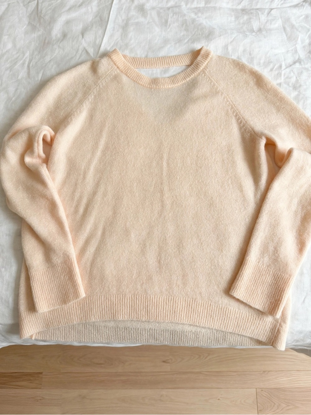 LOFT Soft Peach Crewneck Sweater